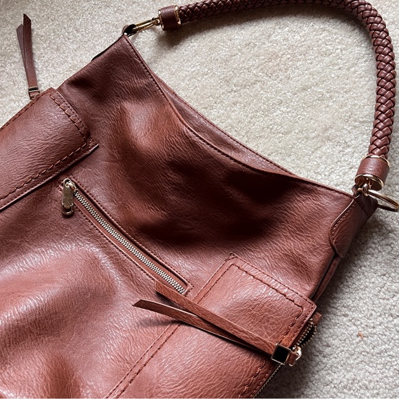 Brown Vegan Leather Women's Handbag - Picture 3 of 7